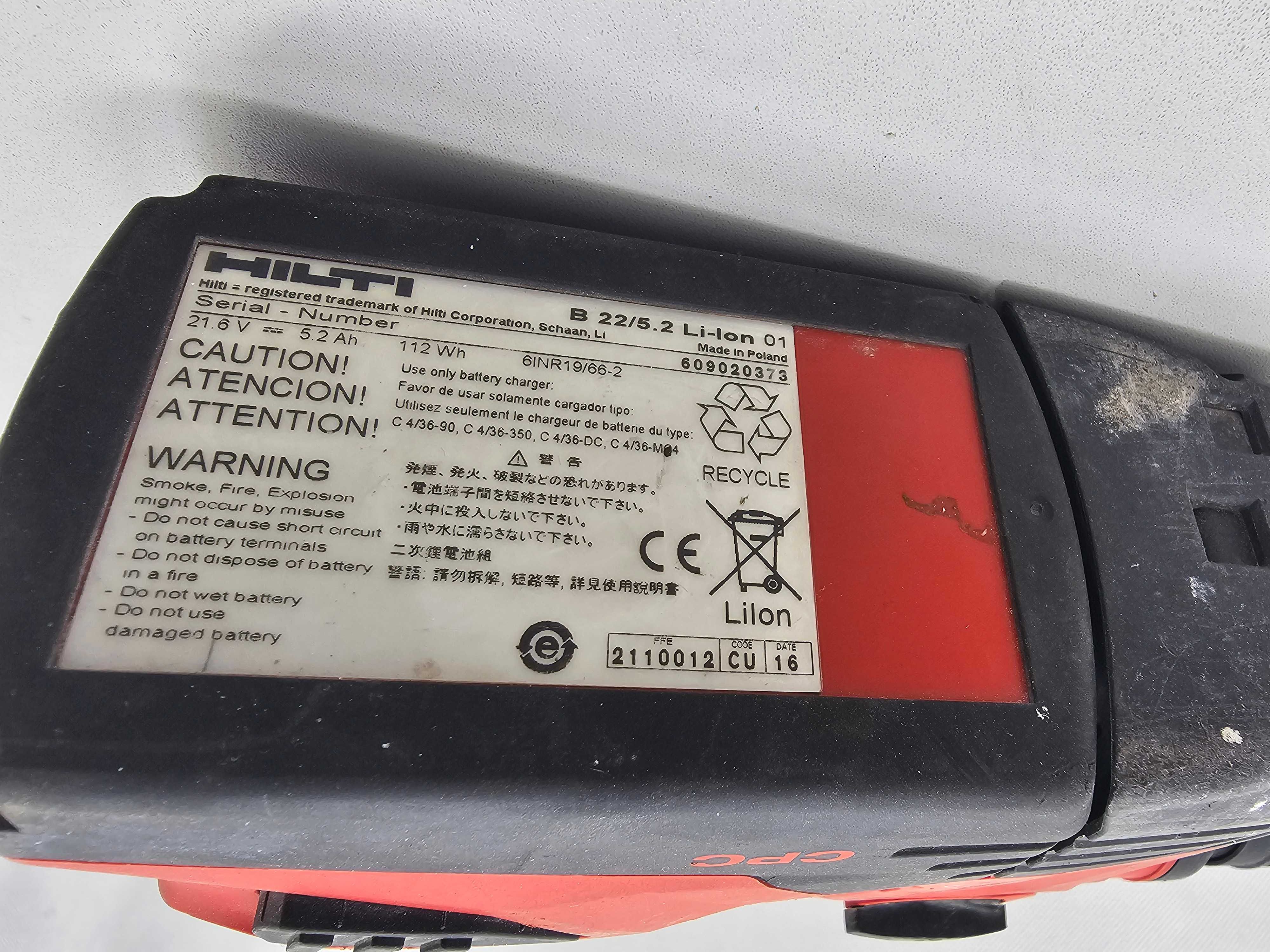 Młotowiertarka Akumulatorowa Hilti TE-4-A22 * Komis Madej Gorlice