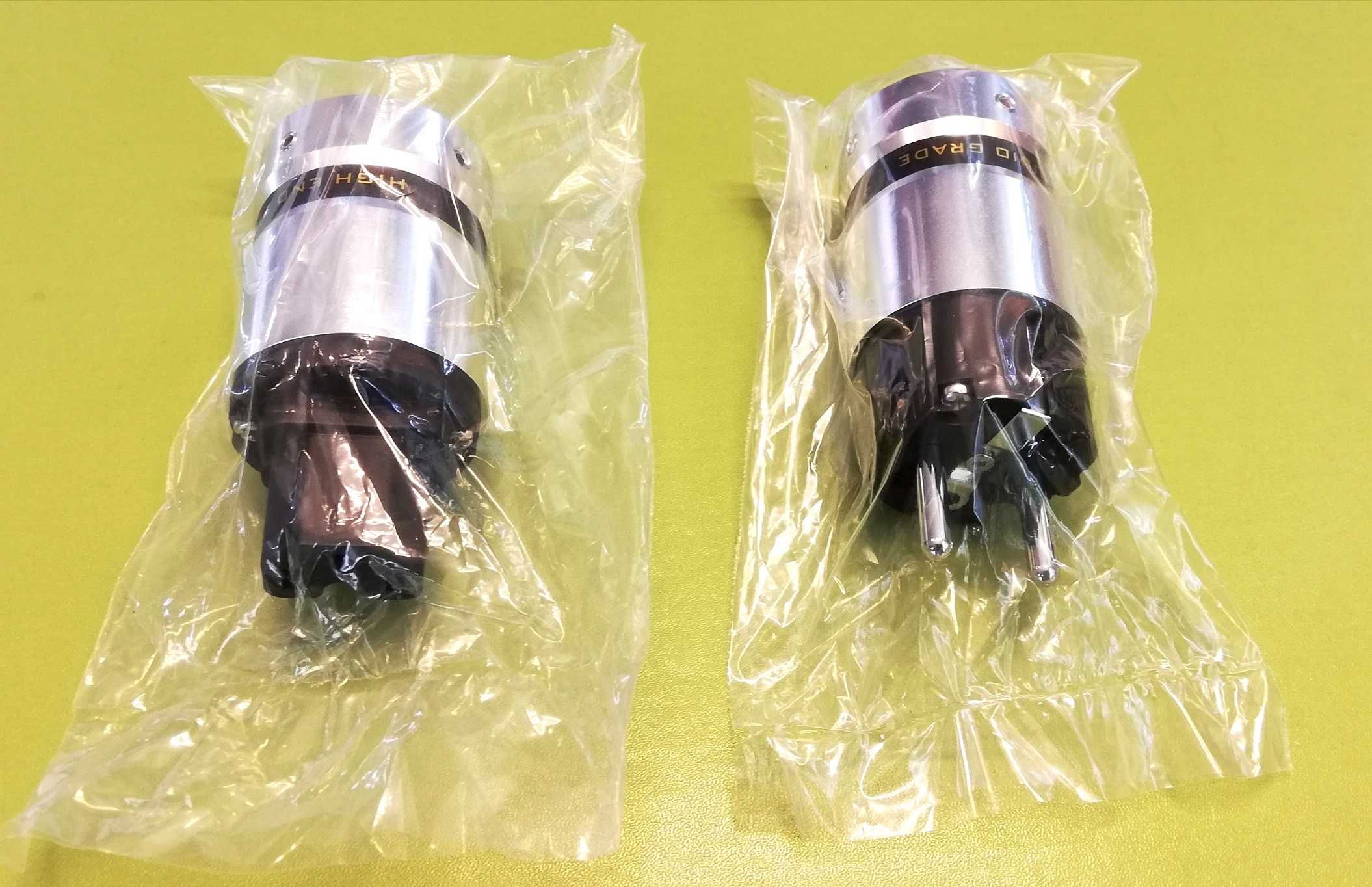 Wtyki zasilające OEM rodowane - aluminiowa obudowa (1 kpl)