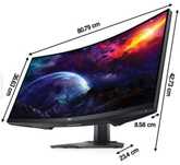 Monitor DELL S3422DWG , 34 cale, 3440 x 1440 , używany , 100% sprawny.