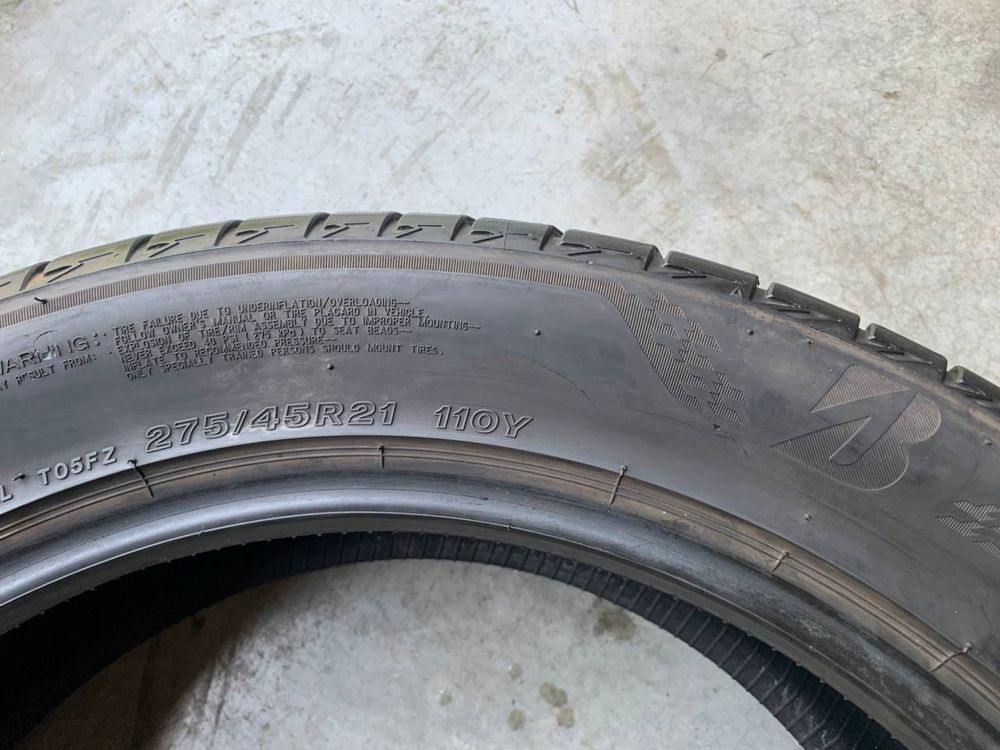 Шини літні R21 275 45 Bridgestone Turanza T005 20рік Склад Осокорки