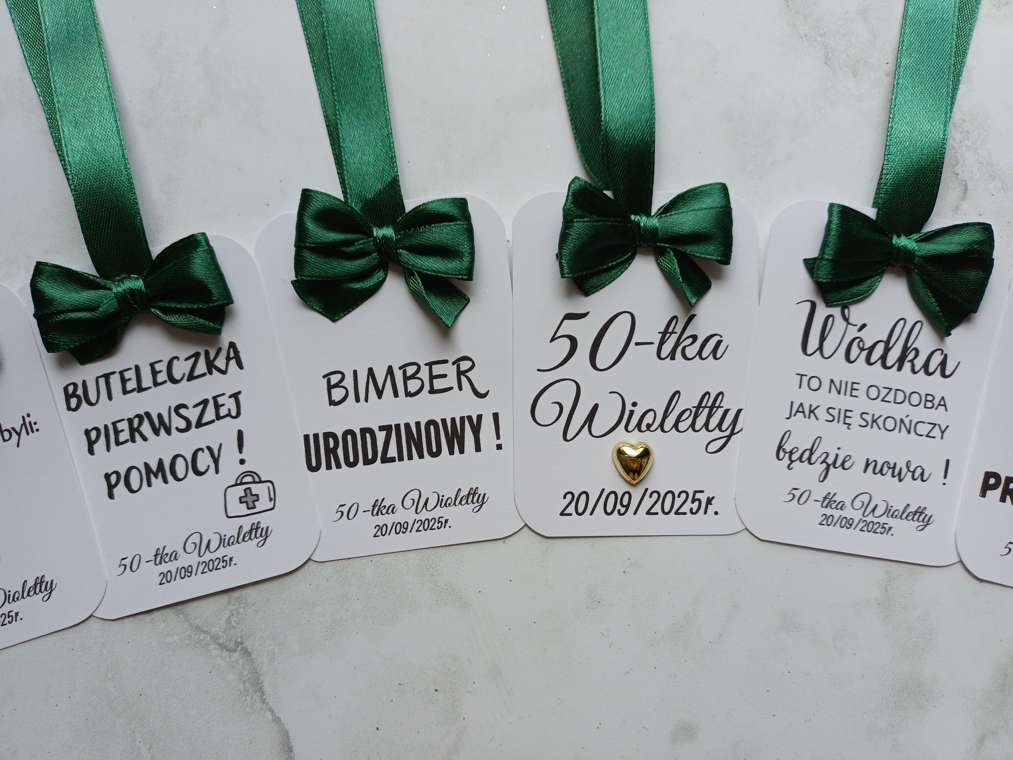 Zawieszki na alkohol wódkę weselną urodzinową personalizowane