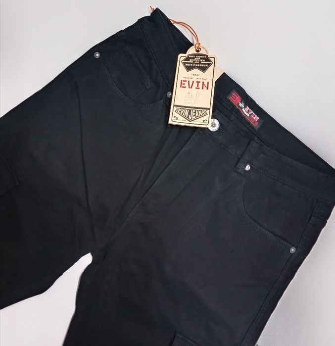 Bojówki ocieplane czarne. Pas 80-82 cm