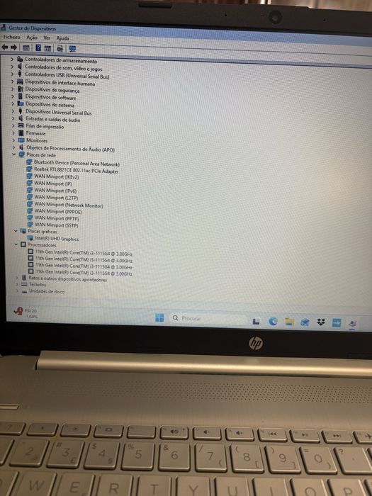 Portátil HP i3 11th Gen 8GB/128GB Nvme