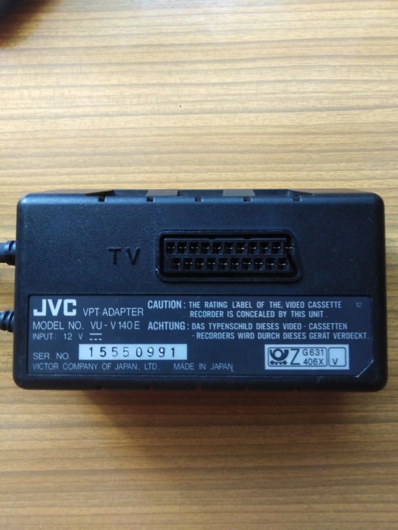 Adapter scart JVC do magnetowidów kasetowych vhs