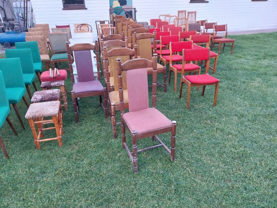 Stare krzesła PRL krzesło do renowacji