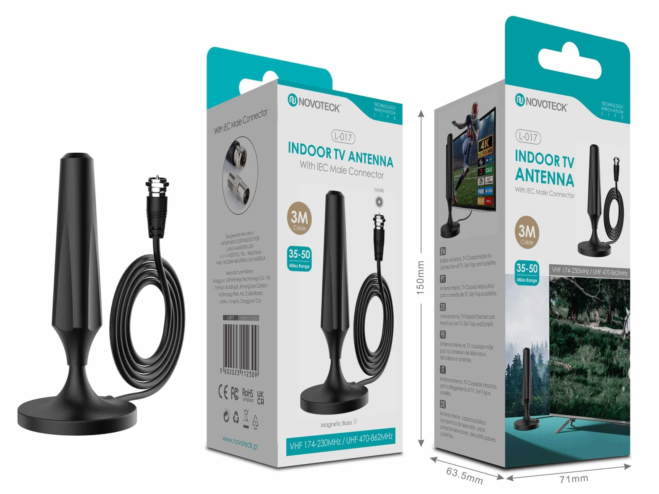 Antena de TV Interna Novoteck L-017