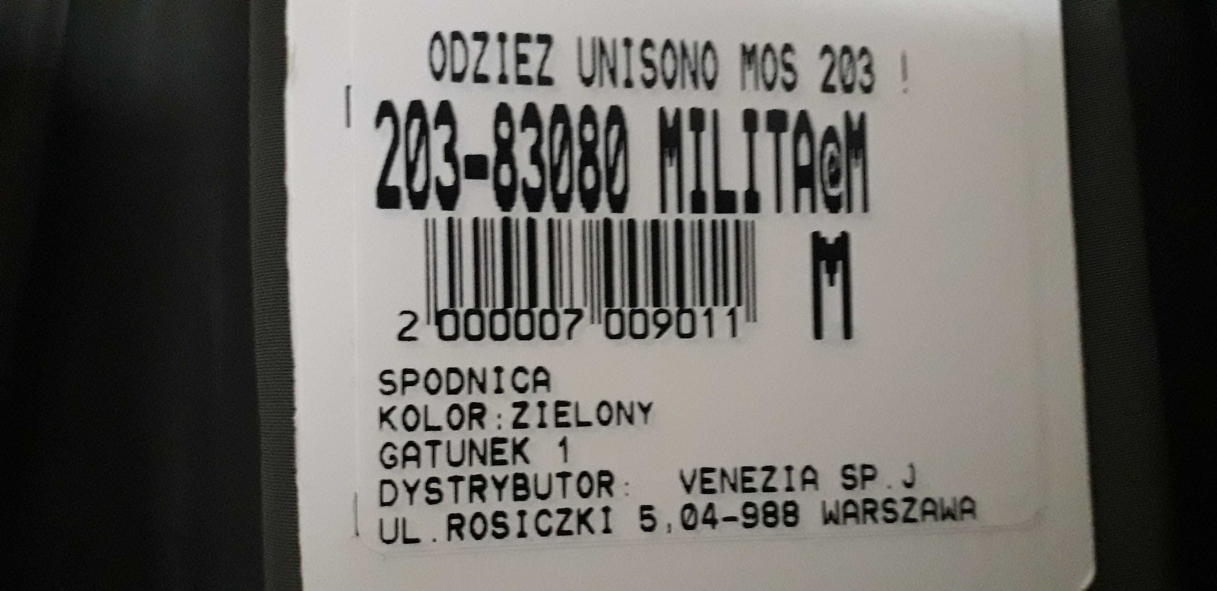 szykowna spódnica, dł. 90 cm, zgniła zieleń - rozm. M Unisono, z metką