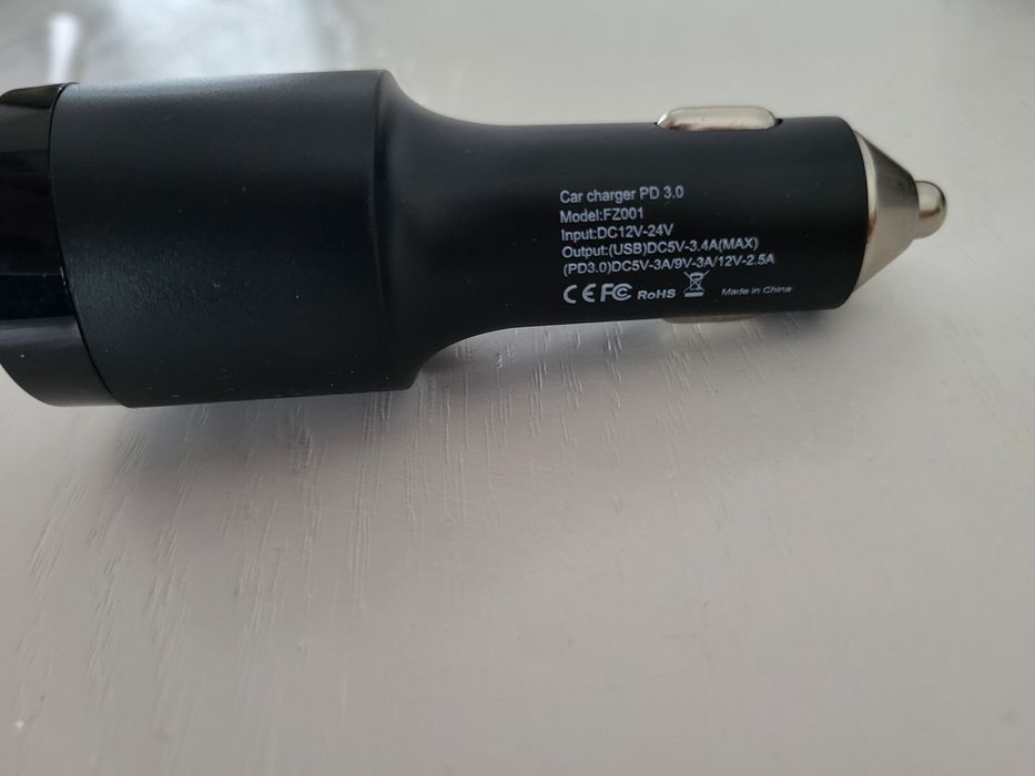 4 w 1 Ładowarka Samochodowa USB C, Wielofunkcyjny Adapter do Zapalnicz