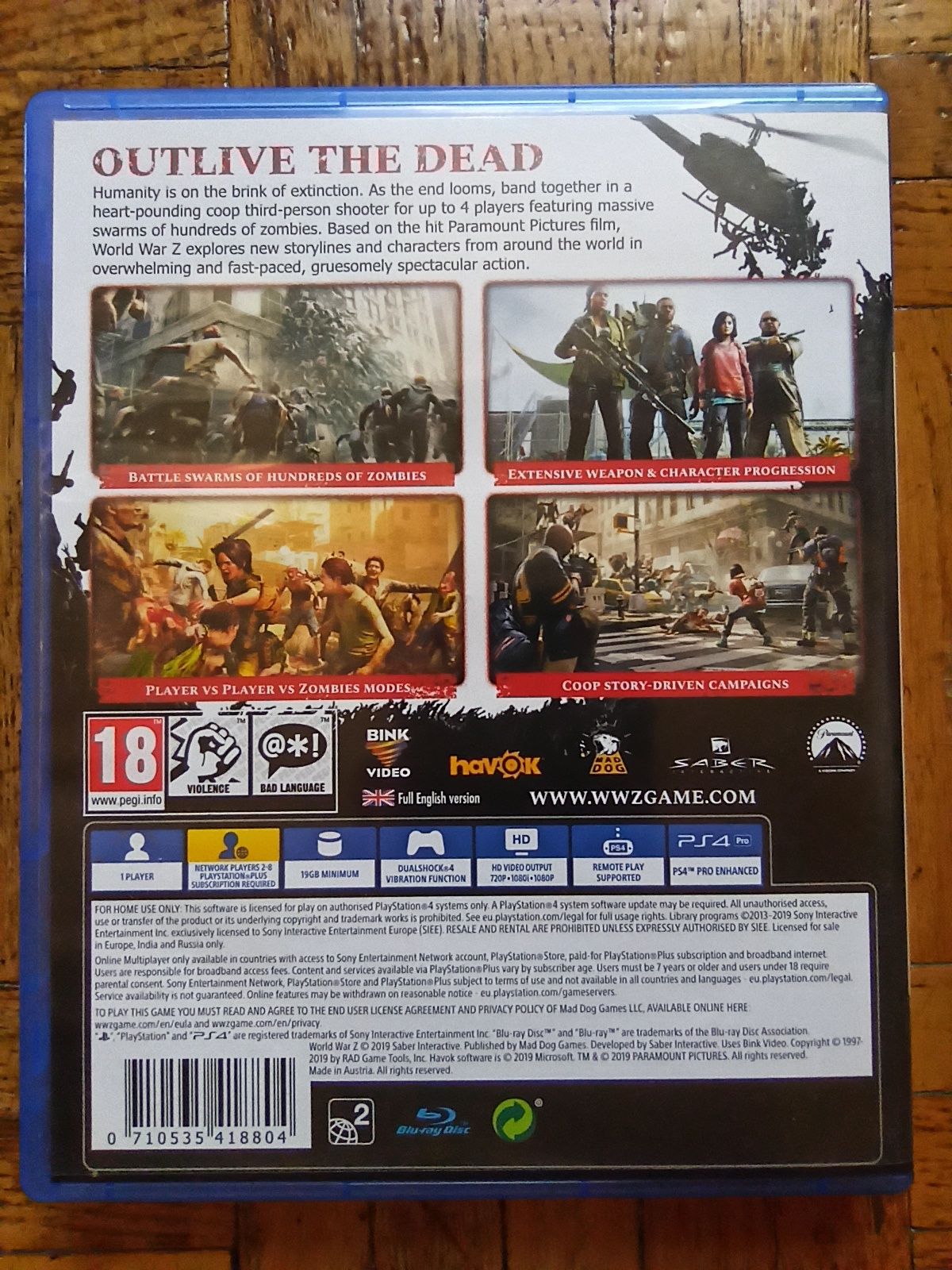 Gra na PlayStation 4 "WORLD WAR Z"
