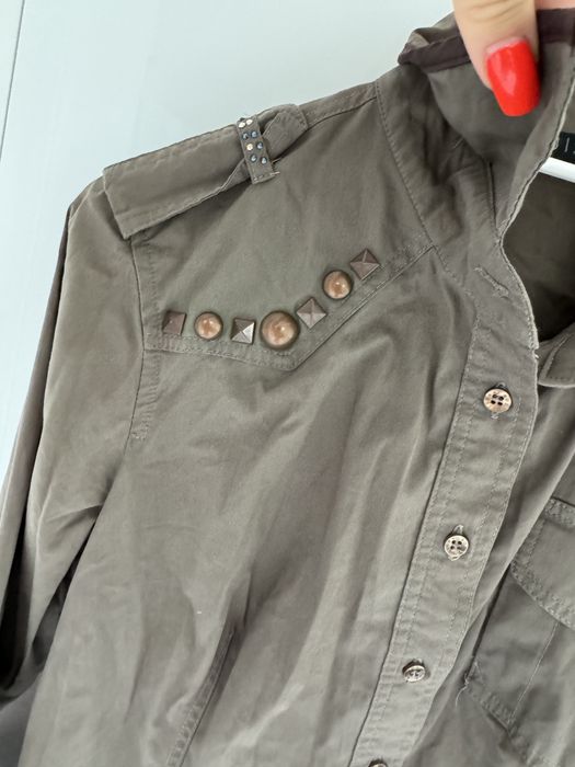 Rossodisera koszula khaki dżety kamienie M