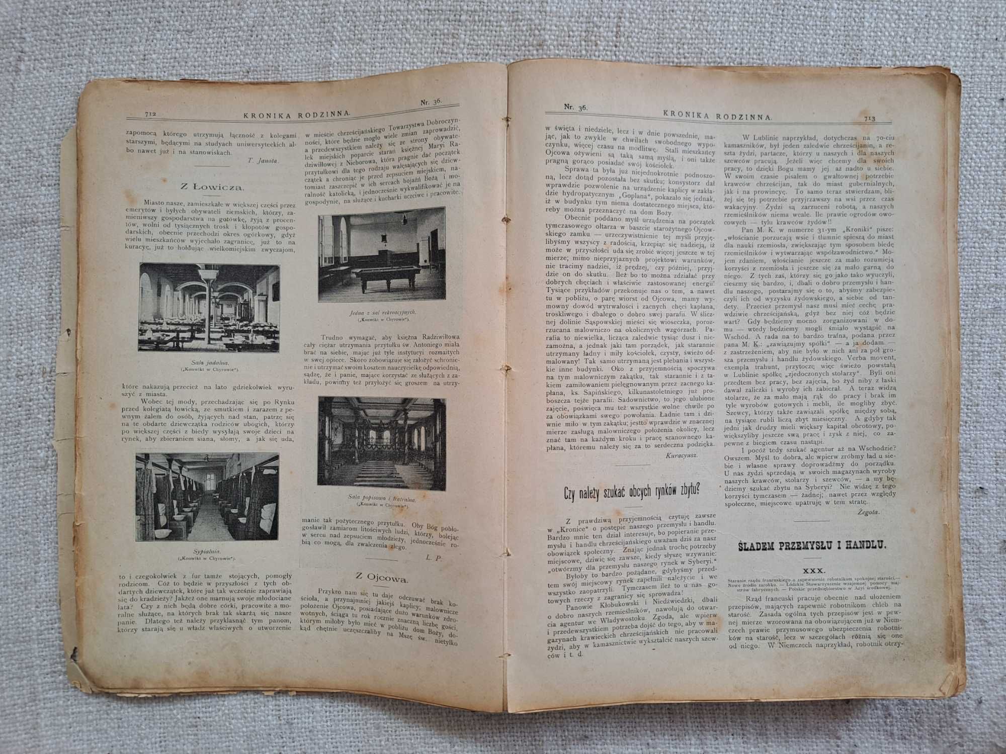 1901 rok. Kronika Rodzinna. Tygodnik Ilustrowany. 42 szt.