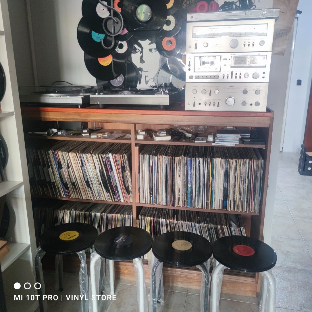 Banco em disco vinil