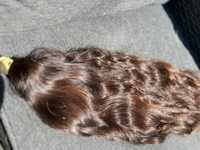 Włosy naturalne polskie dziewicze lekka fala gładkie 62cm 136 gr