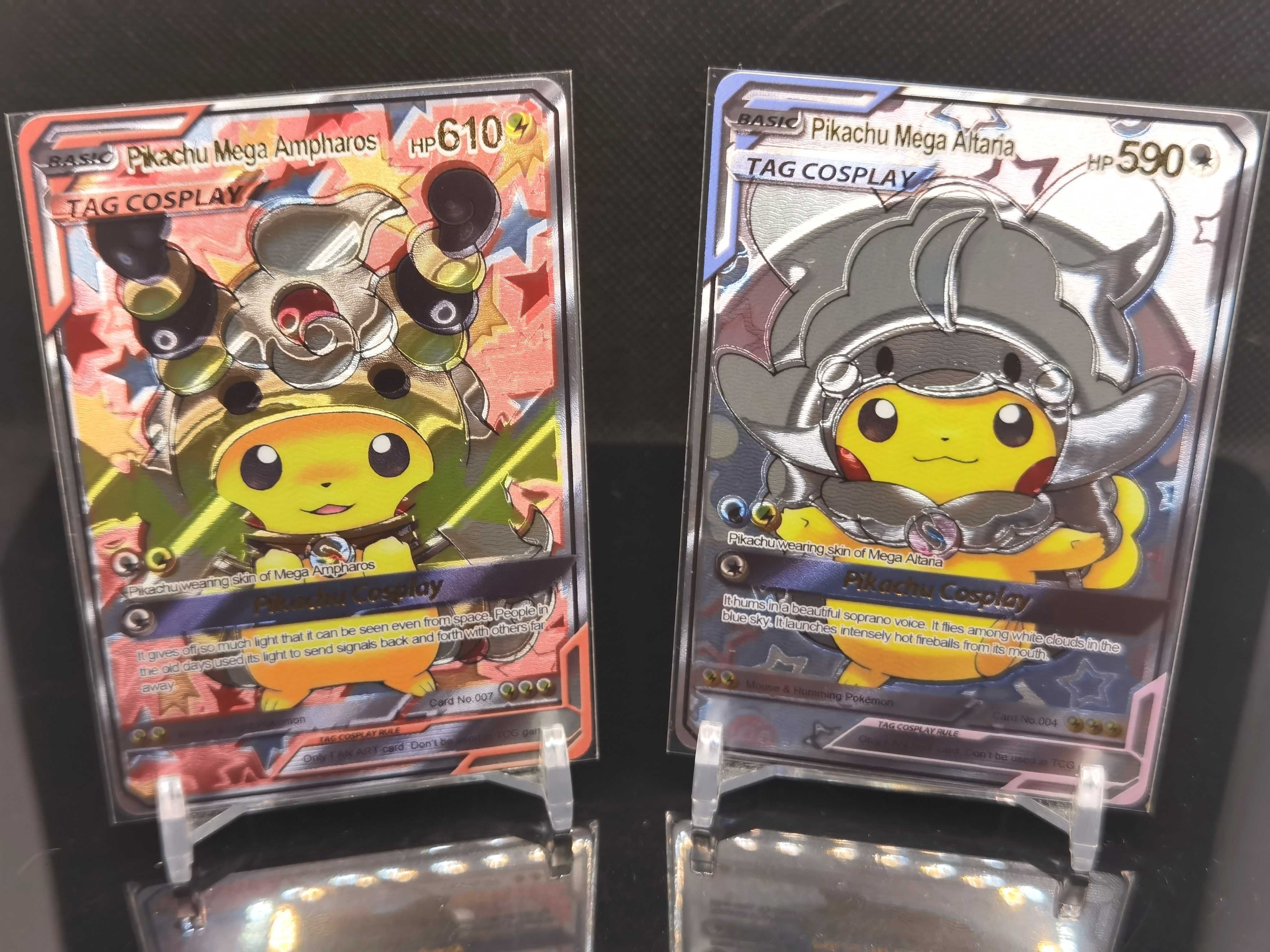 Cartas Pikachu Cosplay Customizadas