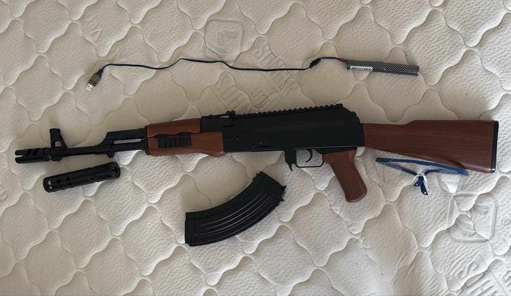 Іграшковий автомат гель бластер на орбізах AK-47 WOOD EDITION