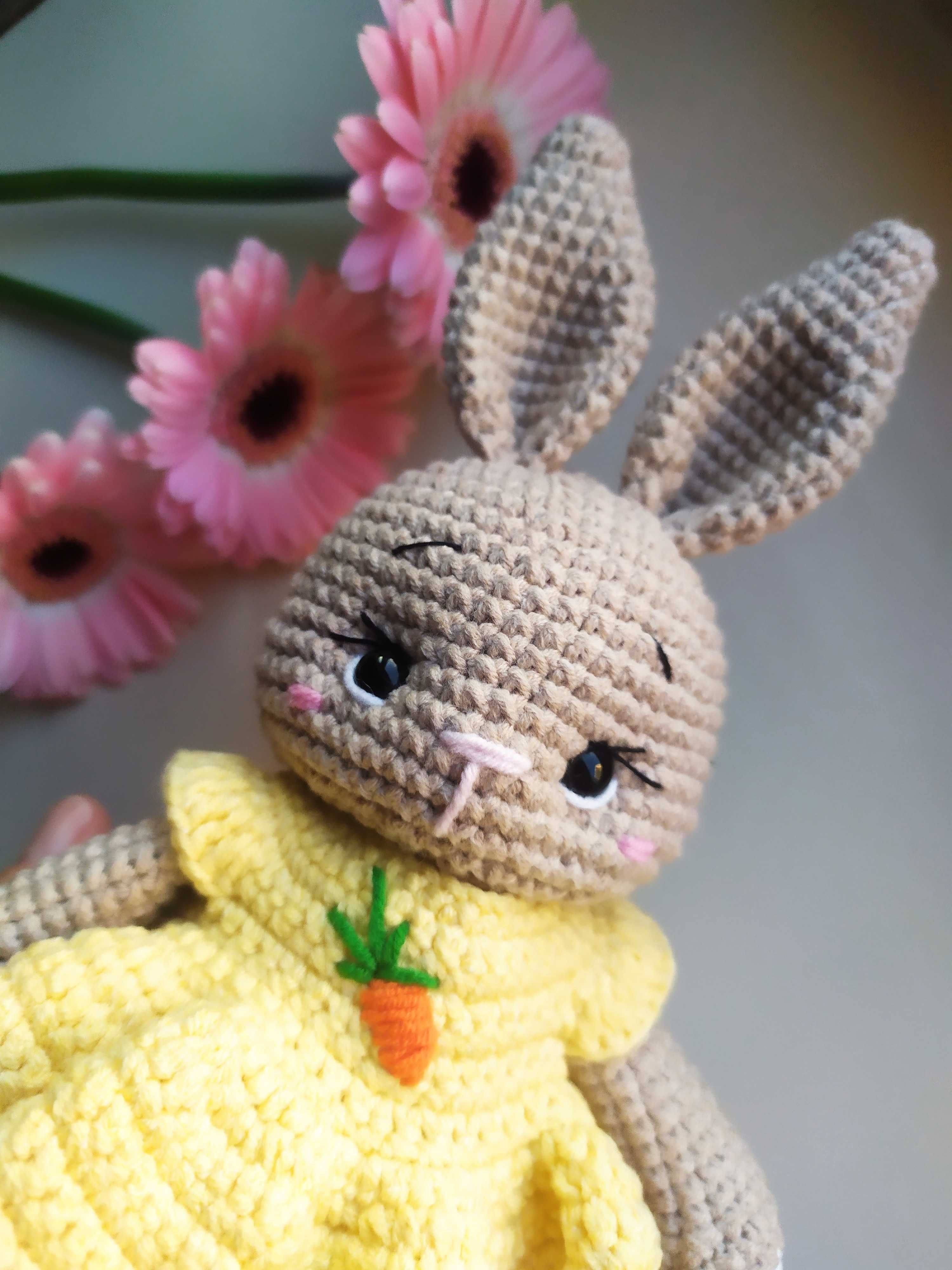 Królik zajaczek na szydełku, amigurumi, Handmade