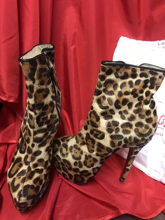 Christian louboutin, сапоги, женская обувь, леопард, туфли, бренд