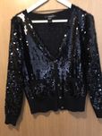 Sweter z cekin rozpinany