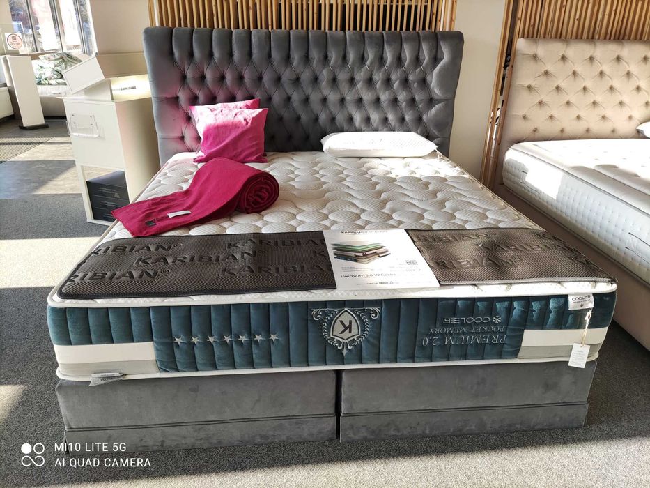 Łóżko kontynentalne 180x200 - boxspring