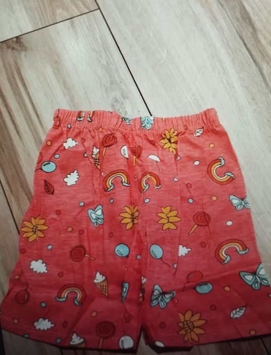Zestaw dla dziewczynki t-shirt plus krótkie spodenki odzież niemowlęca