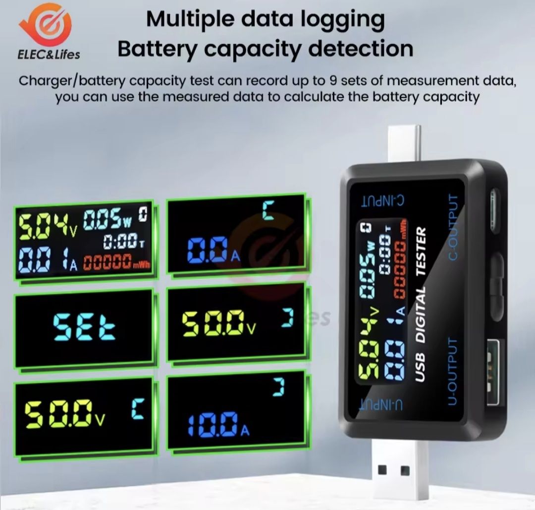 Usb тестер (usb-type c)