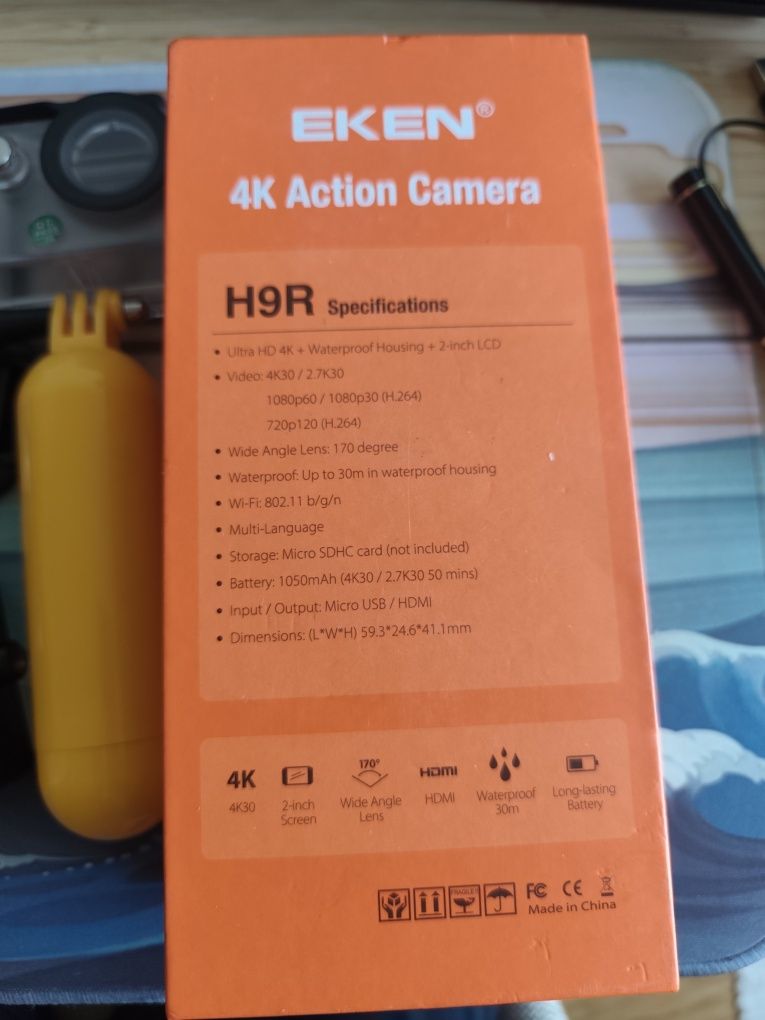 Câmera Desporto Eken H9/H9R tipo GoPro