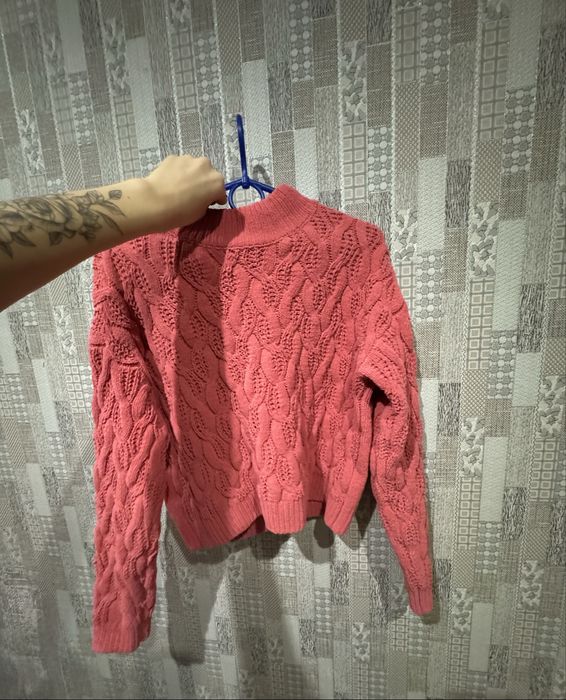 Теплий рожевий светр