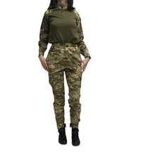 Жіночі  літні військові тактичні штани піксель стрейч