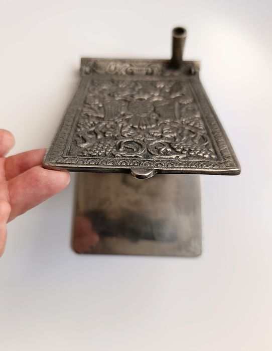 Porta Bloco de Notas antigo com suporte para caneta