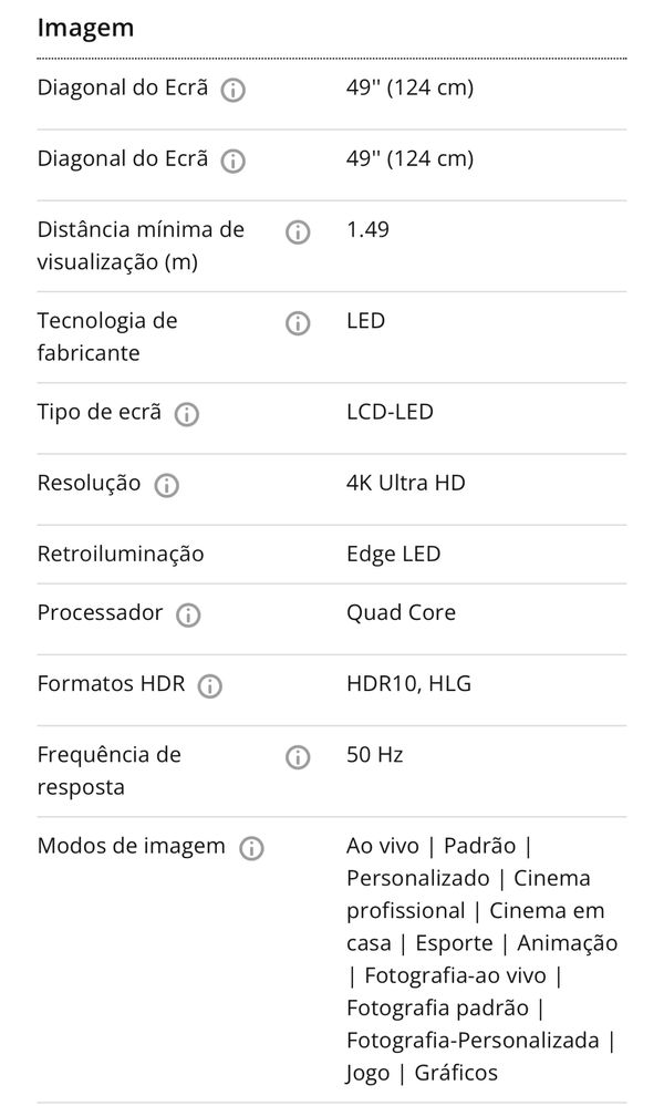 TV SONY KD-49XG8096 (LED - 49'' - 124 cm - 4K Ultra HD - Smart TV)