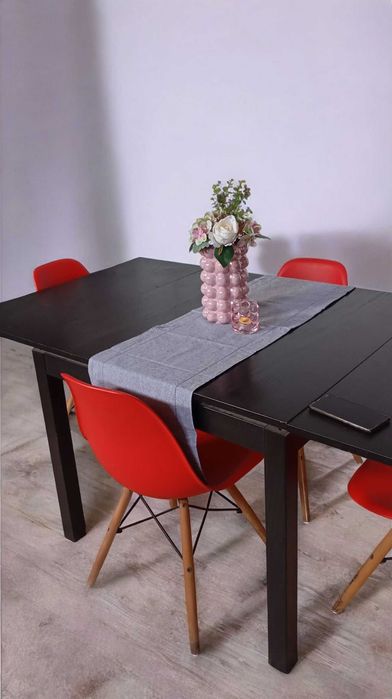 Mesa Extensível Madeira Preta