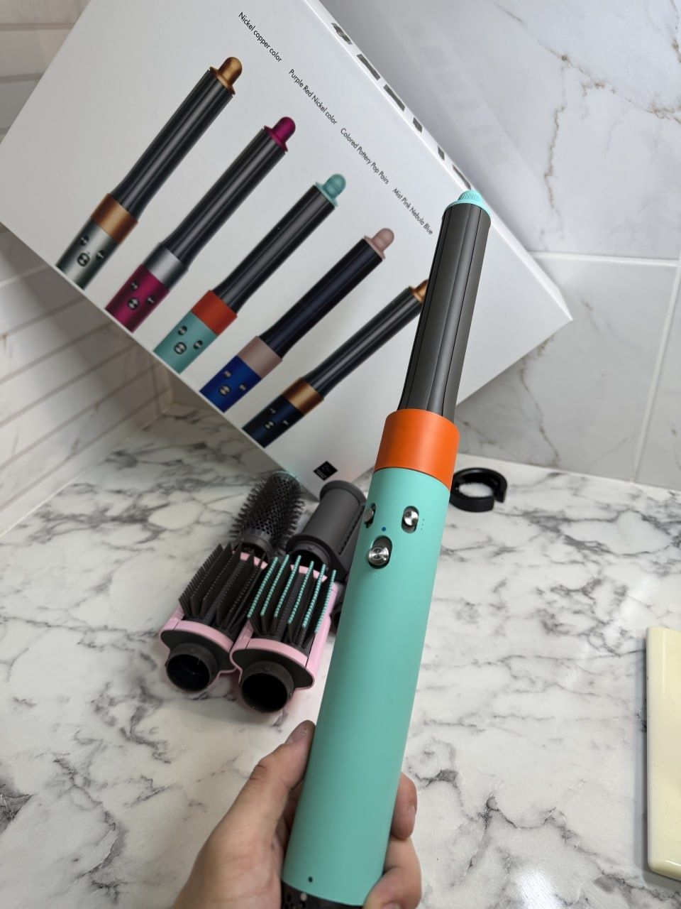 Стайлер dyson дайсон для волос с 6 насадками Airwrap hs05 ceramic pop