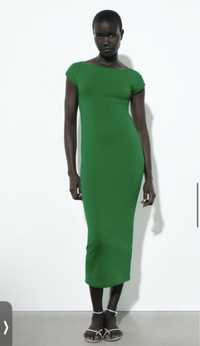 Сукня зеленя трикотажна Zara, розмір С