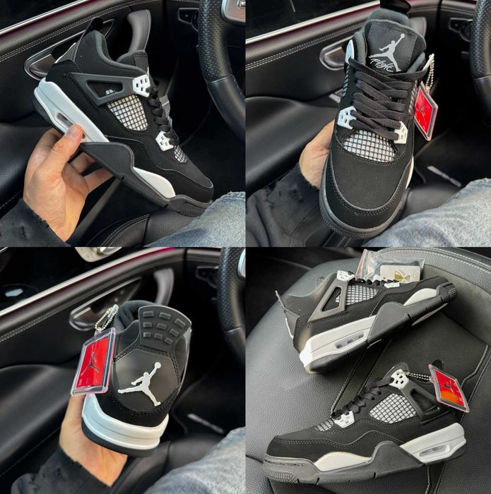 Кроссовки Nike Air Jordan 4 Retro White Thunder 36-45 Новинка Осени!