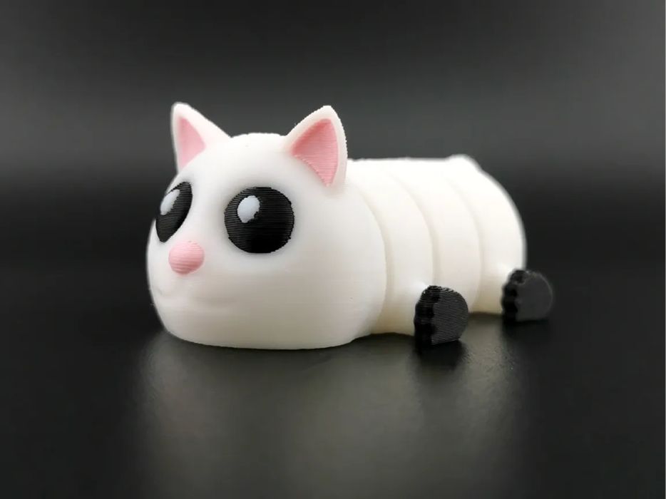 Mini Gato Articulado Flexível "Print-in-Place"