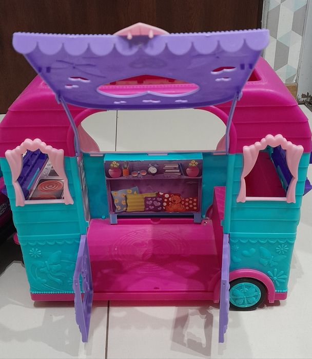 Kamper dla Barbi Auto jeep + przyczepa