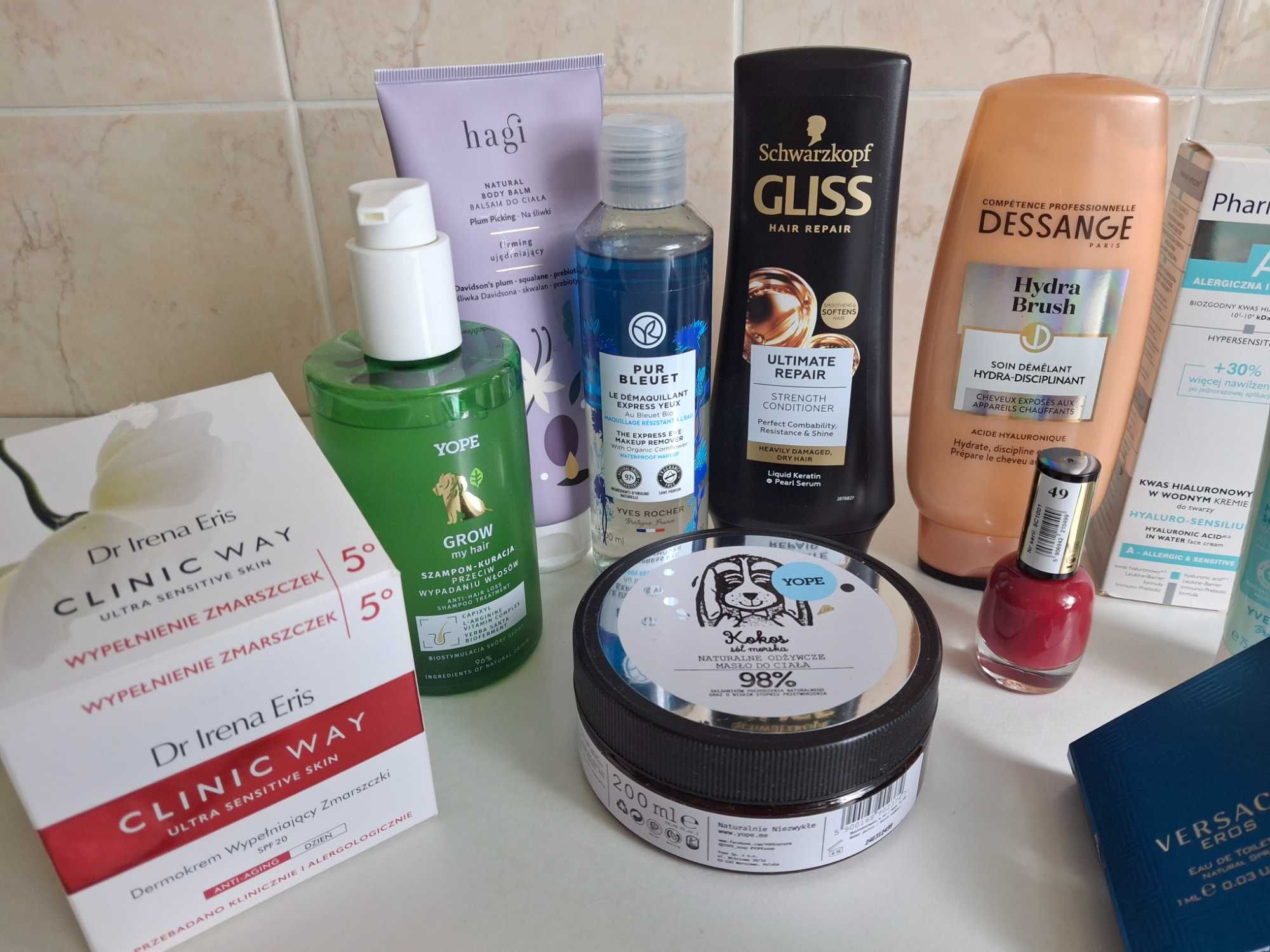 Zestaw 16 kosmetyków Yope, Hagi Chloe Pharmaceris, Yves Rocher, Revlon
