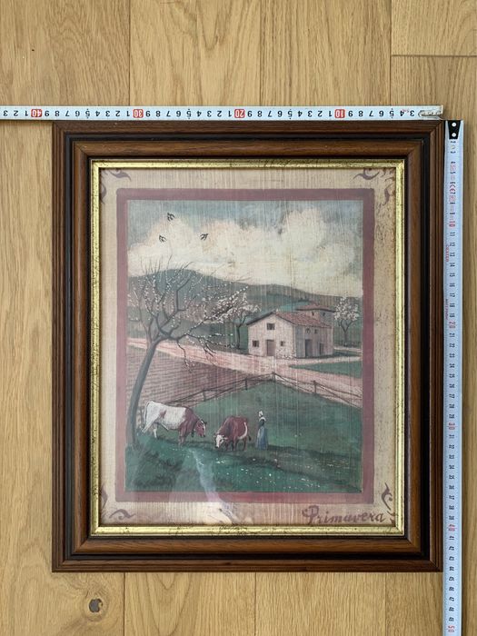 4 pory roku antyk kwadryptyk włochy włoski starocie obrazy w ramie