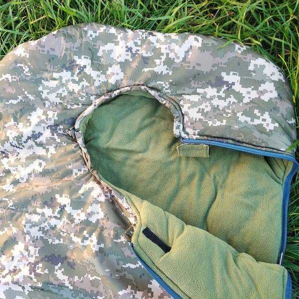 Зимовий теплий спальник ковдра ЗСУ на флісі