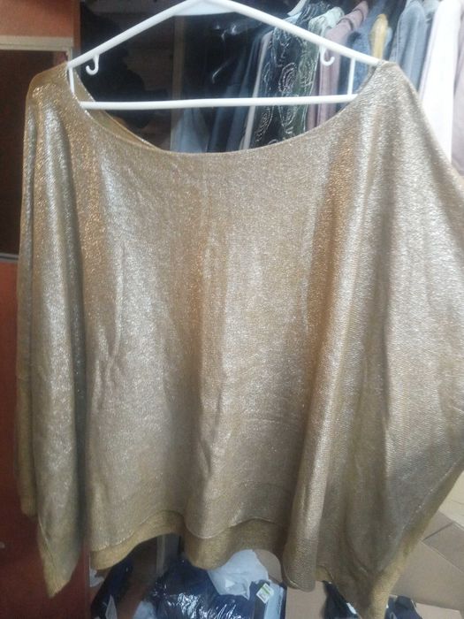 Bluzka lużna zdobiona włoska plus size