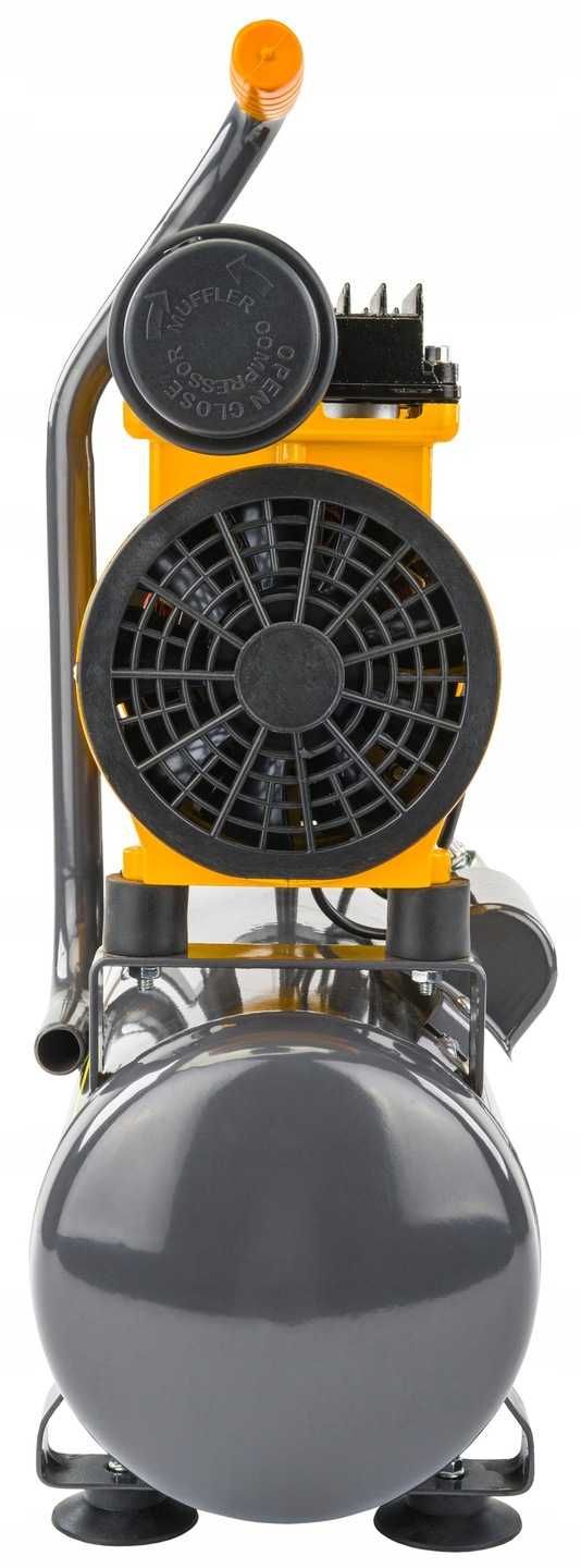 Kompresor bezolejowy 6l sprężarka 8 bar 150l/min 230v cichy 59db