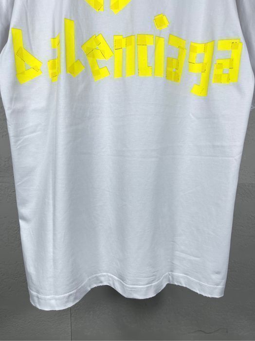 BALENCIAGA tape type футболка мужская оригинал унисекс белая