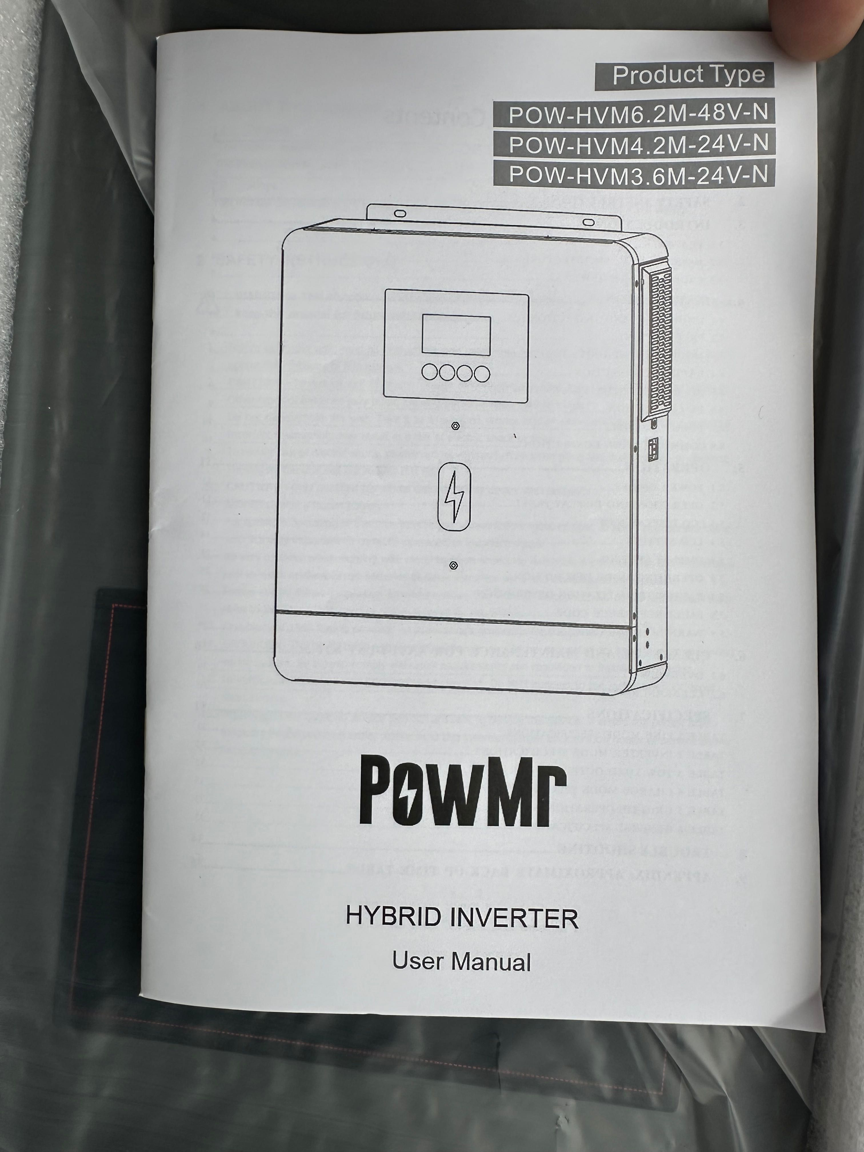 Гібридний інвертор PowMr 4200W 24V POW-HVM4.2M-24V-N .