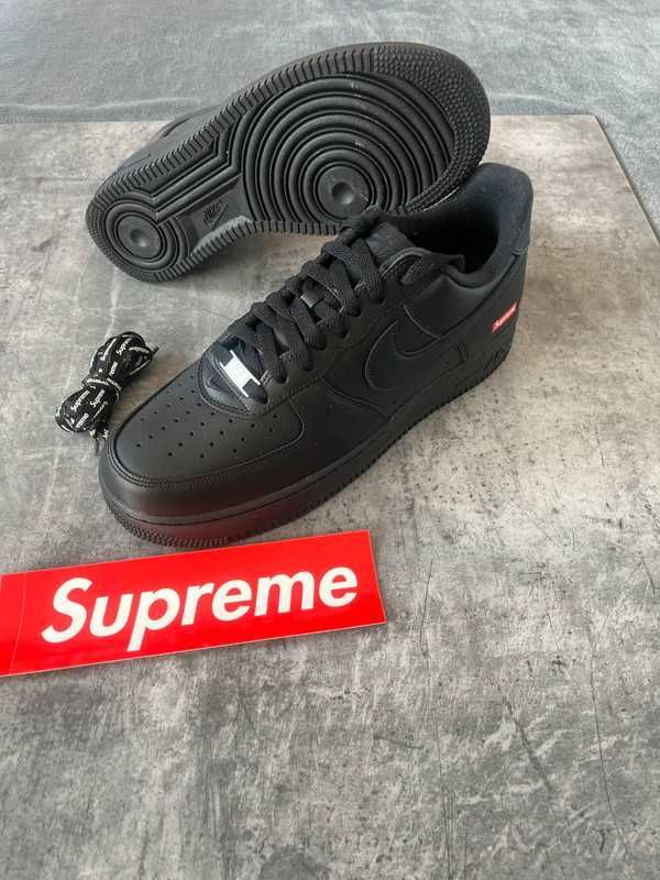 Nike_Nowy*Air_Force1_czarny_Supreme*buty_UnisexTrampk42