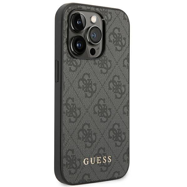 Etui Guess Guhcp14Lg4Gfgr Na Iphone 14 Pro - Szare 4G Metal Gold Logo