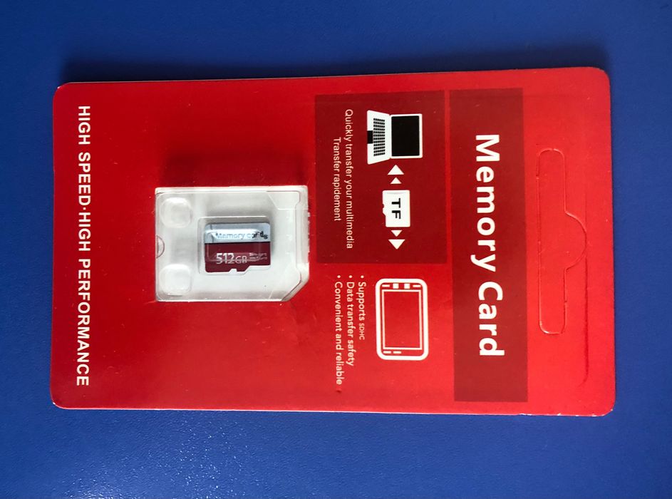 Карта памʼяті  MicroSD обʼємом 512 ГБ високошвидкісна стандарт SDHC