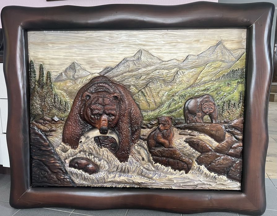 Деревяна картина, різьба, ручна роблта