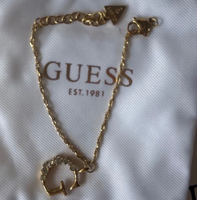 Pulseira Guess dourada original