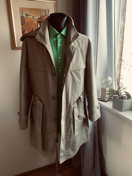 Płaszcz męski z kapturem kurtka parka