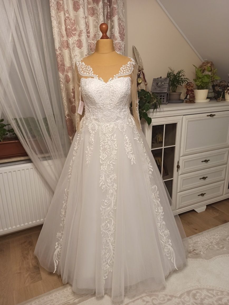 Suknia ślubna NOWE suknie ślubne PLUS SIZE duże rozmiary 48 50 52